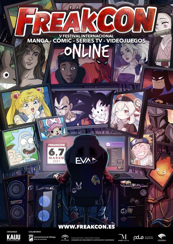 Cartel de FreakCon 2021, V edición online: 6 y 7 de marzo