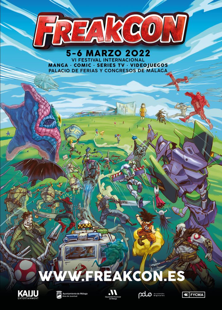 Cartel de FreakCon 2022, VI edición: 5 y 6 de marzo en el Palacio de Ferias y Congresos de Málaga