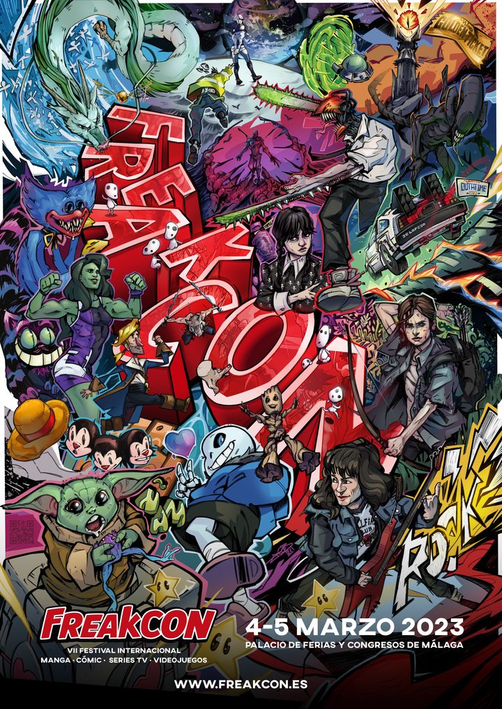 Cartel de FreakCon 2023, VII edición: 4 y 5 de marzo en el Palacio de Ferias y Congresos de Málaga